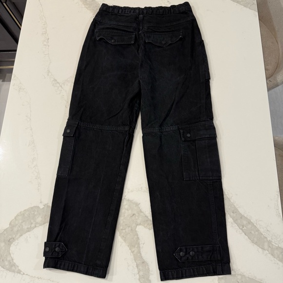 We The Free by Free People Marx Slouchy Cargo Jeans Women’s 25 Black Oversized - Picture 6 of 9